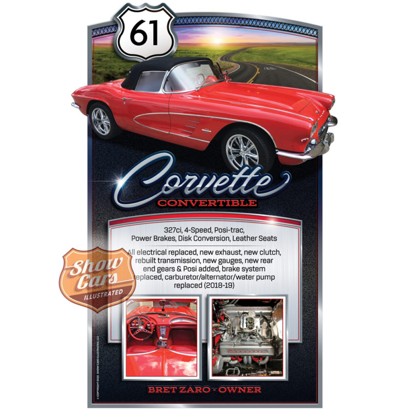 1961-Corvette-Convertible-Route-66-Theme-Show-Cars-Illustrated-Car-Show-Signs