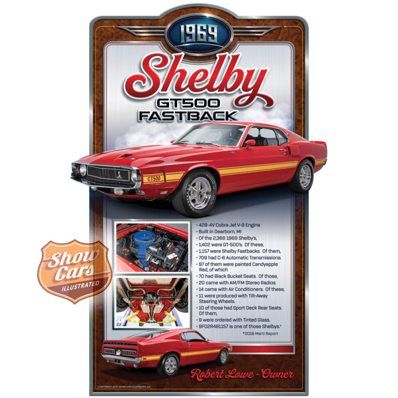 1969-Shelby-Fastback-Deco-Theme-Show-Cars-Illustrated-Car-Show-Signs
