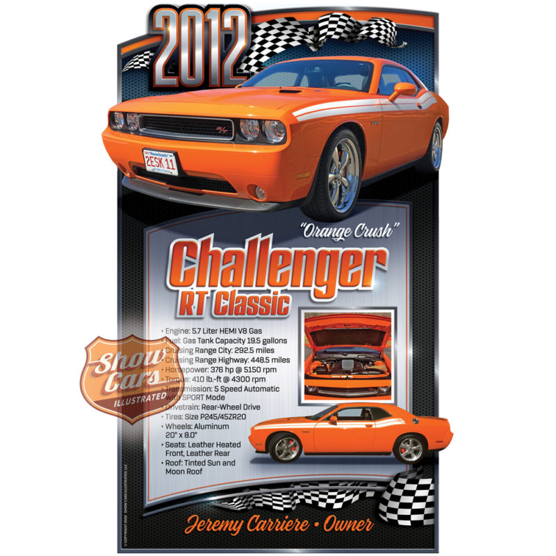 2012-Dodge-Challenger-RT-Raceway-Theme-Show-Cars-Illustrated-Car-Show-Signs