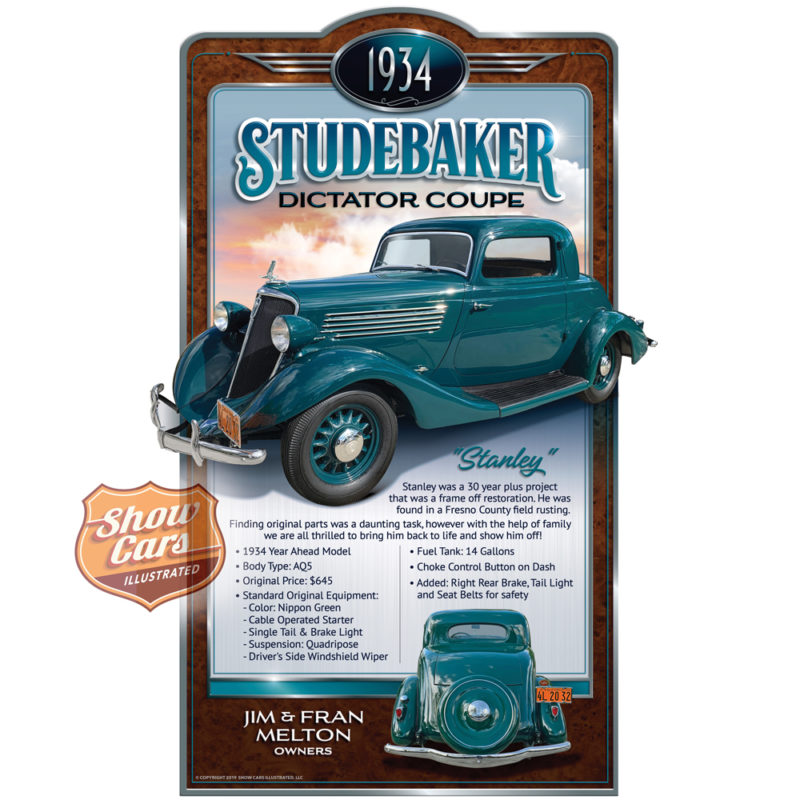 Car-Show-Signs-1934-Studebaker-Dictator-Show-Cars-Illustrated-Deco-Theme
