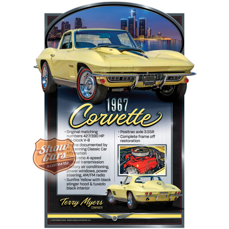Motor-City-Theme-Show-Cars-Illustrated-Car-Show-Signs-1967-Corvette