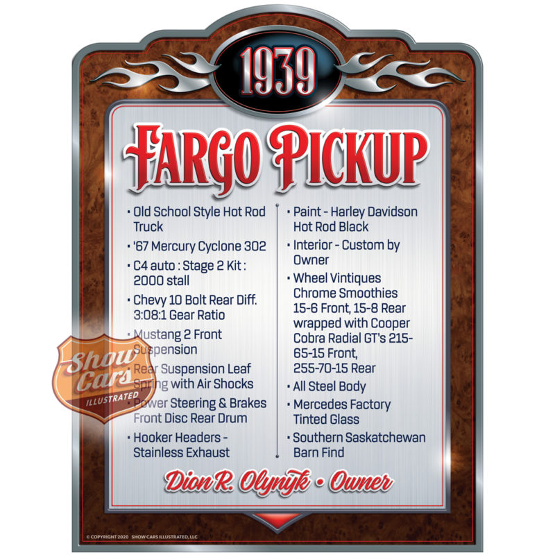 1939-Fargo-Pickup-Vintage-Theme-Show-Cars-Illustrated-Car-Show-Signs