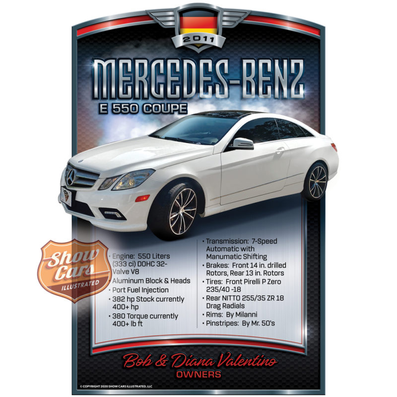 2011-Mercedez-Benz-E550-Coupe-International-Theme-Show-Cars-Illustrated-Car-Show-Signs