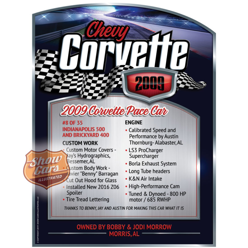 Car-Show-Signs-2009-Corvette-Show-Cars-Illustrated-Motown-Theme