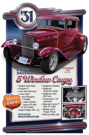 1931-Ford-Model-A-5-Window-Coupe Car Show Signs Car Show Boards