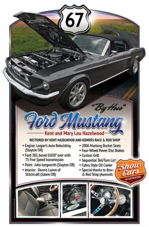 1967-Ford-Mustang Car Show Signs Car Show Boards Classic Cars