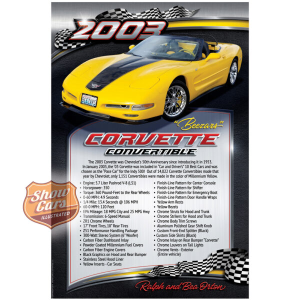 2003-Corvette-Convertible-Raceway-Theme-Show-Cars-Illustrated-Car-Show-Signs