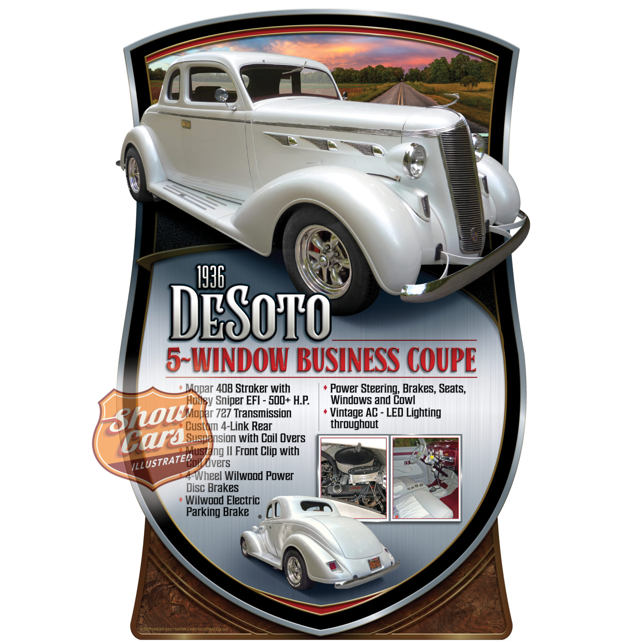 Car Show Boards & Car Show Signs PVC Cut-To-Shape - Show Cars Illustrated