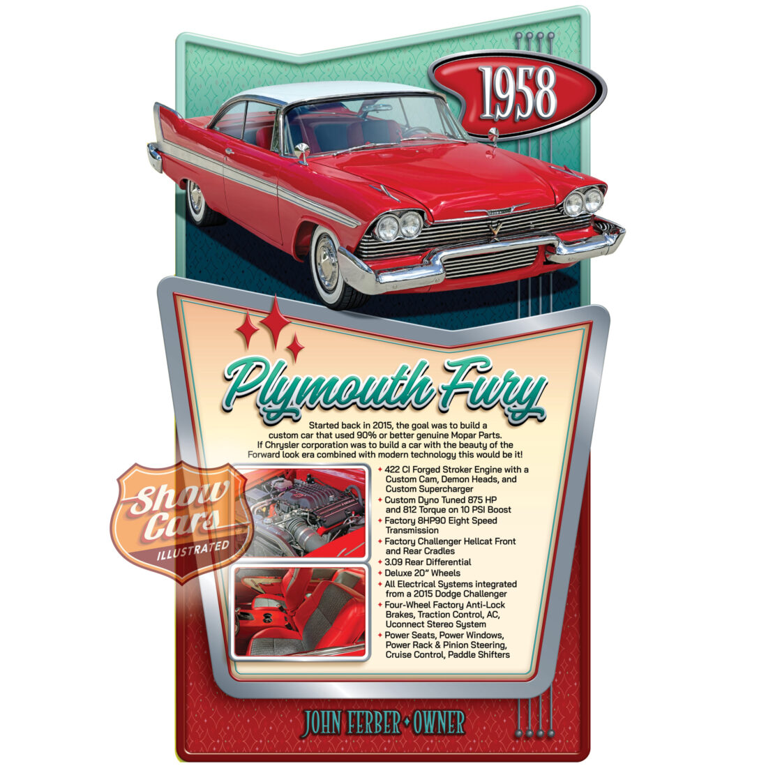 MidCentury 1958 Plymouth Fury 36in